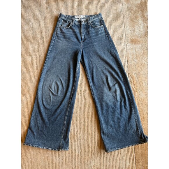 rag & bone Miramar Sofie High Waist Cotton Terry Sweatpant Jeans Kimbr Size 25 - Picture 6 of 9